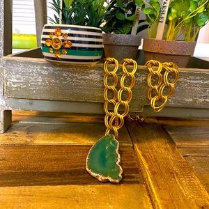 COPY - Stone necklace and resin bracelet